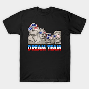 American USA Flag Dream Team Funny Patriotic Retro Vintage T-Shirt